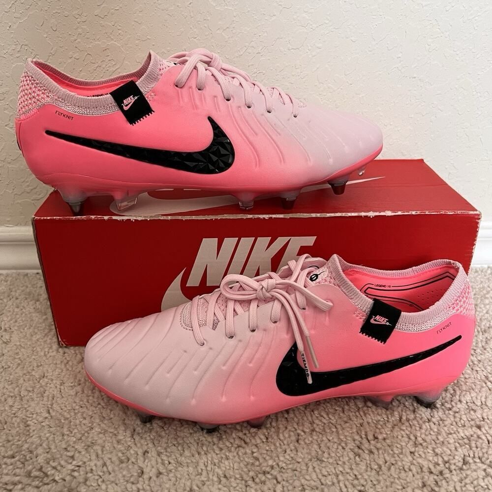 Nike Legend 10 Elite SG Pro ACC Size 8.5 Pink FN7277-601 Soccer Cleats New